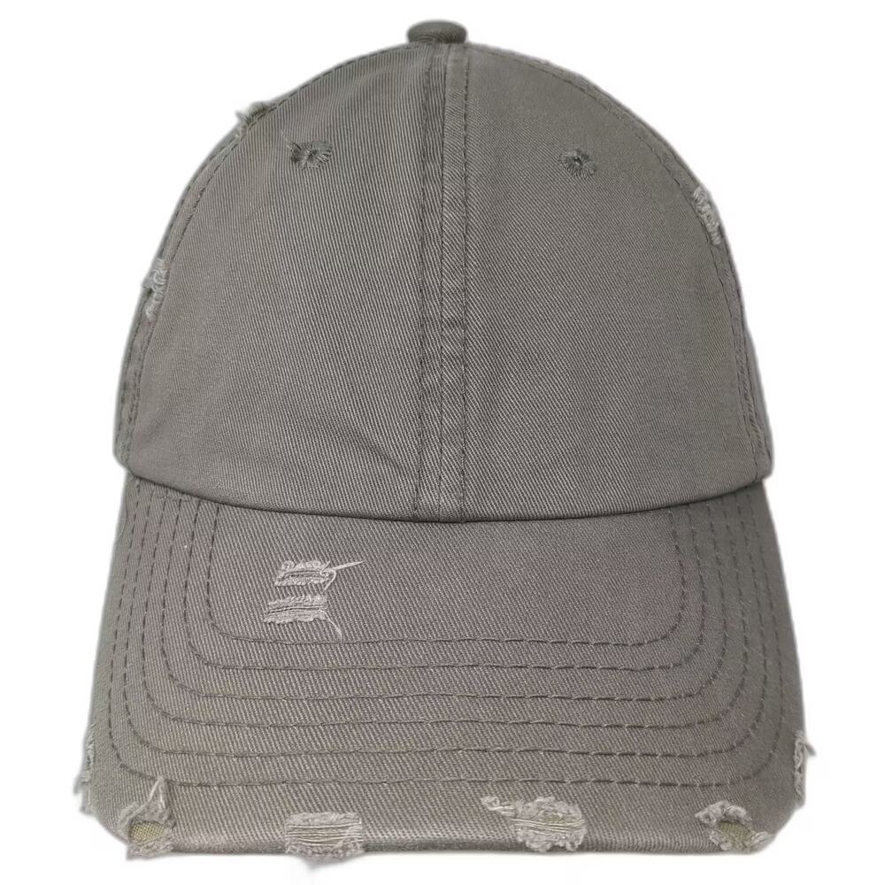 E-FLAG Baseball Cap Green Slideback OS Distressed Frayed Cotton Adjustable Hat